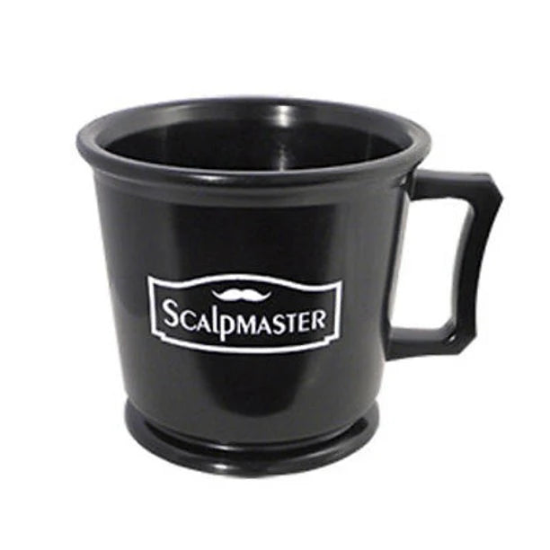 Scalpmaster rubberized shaving mug cup black barber tool