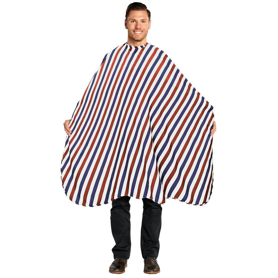 Scalpmaster striped barber styling cape waterproof nylon