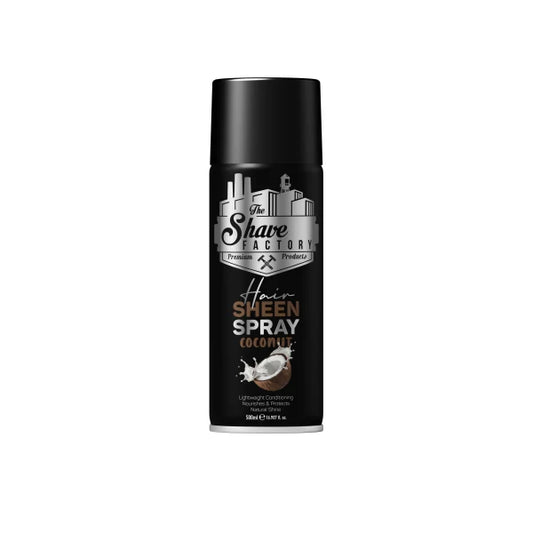 Shave Factory Hair Sheen Spray 500ml – Coconut, Vitamin E & Aloe