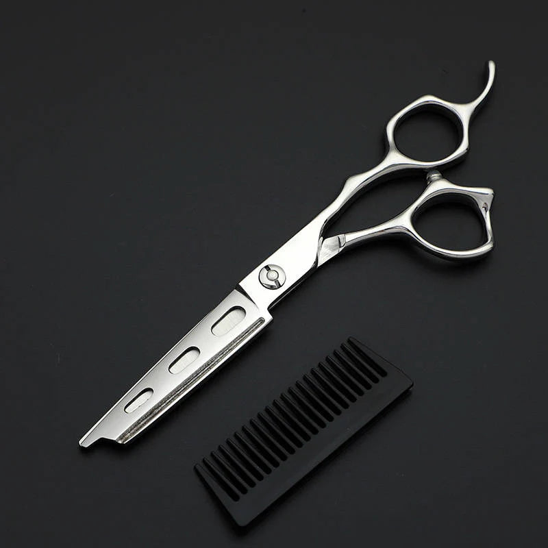 Speed Cut Scissor & Comb Combo - Japanese 440c with Punctured Design