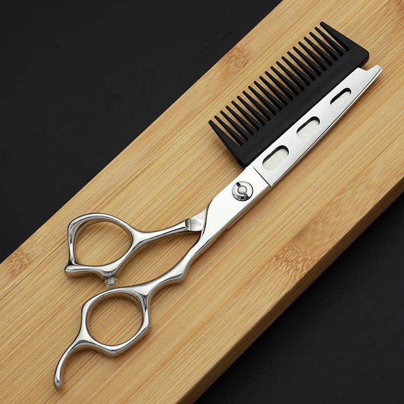 Speed Cut Scissor & Comb Combo - Japanese 440c with Punctured Design