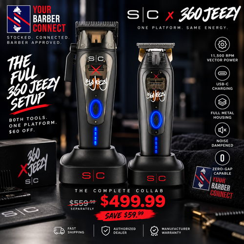 StyleCraft 360 Jeezy Combo – SC614B Clipper & SC423B Trimmer Set