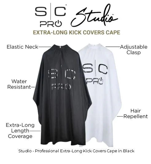 StyleCraft extra long barber cape white SC340W