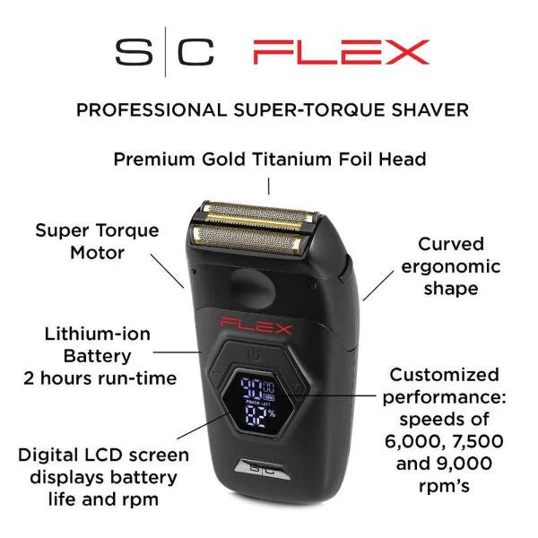 StyleCraft FLEX Shaver SC806B gold titanium foil