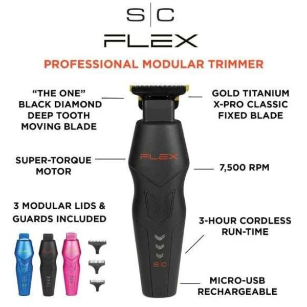 StyleCraft Flex Cordless Hair Trimmer SC406M gold titanium DLC blades professional barber trimmer