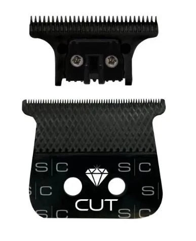 StyleCraft & Gamma+ SC Diamond Fixed Wide Blade #SC541B – Black Diamond DLC Trimmer Blade