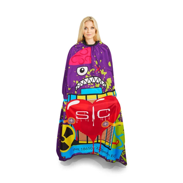 StyleCraft Professional Barber Kick Cape Purple Radioactive #SC350B