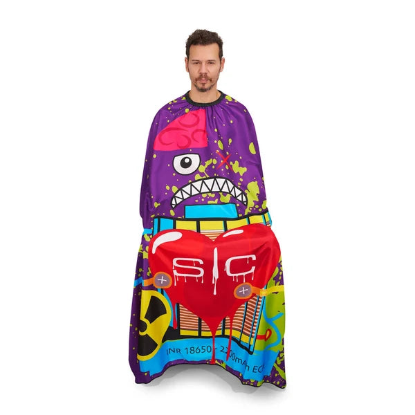 StyleCraft Professional Barber Kick Cape Purple Radioactive #SC350B