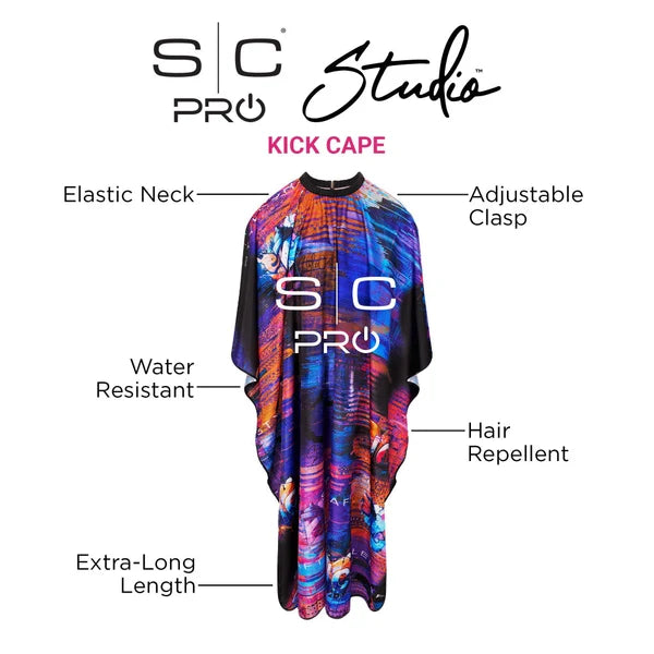 StyleCraft Professional Stylist Kick Cape Wildstyle #SC351B