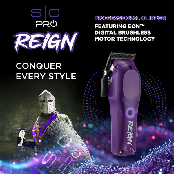 StyleCraft Purple Reign Clipper SC620P Professional Cordless Hair Clipper