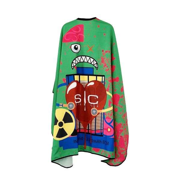 StyleCraft Radioactive barber cape green professional