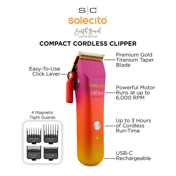 StyleCraft Solecito South Beach Compact Cordless Clipper SC624M