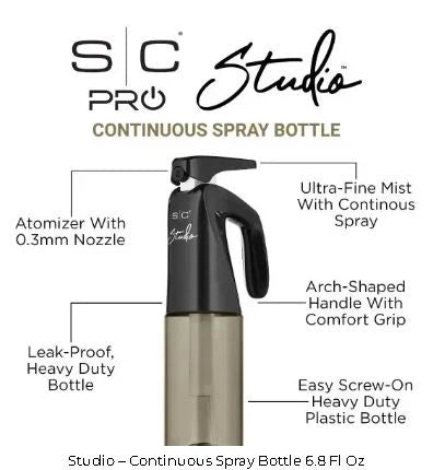 StyleCraft Studio continuous spray bottle ultra-fine mist
