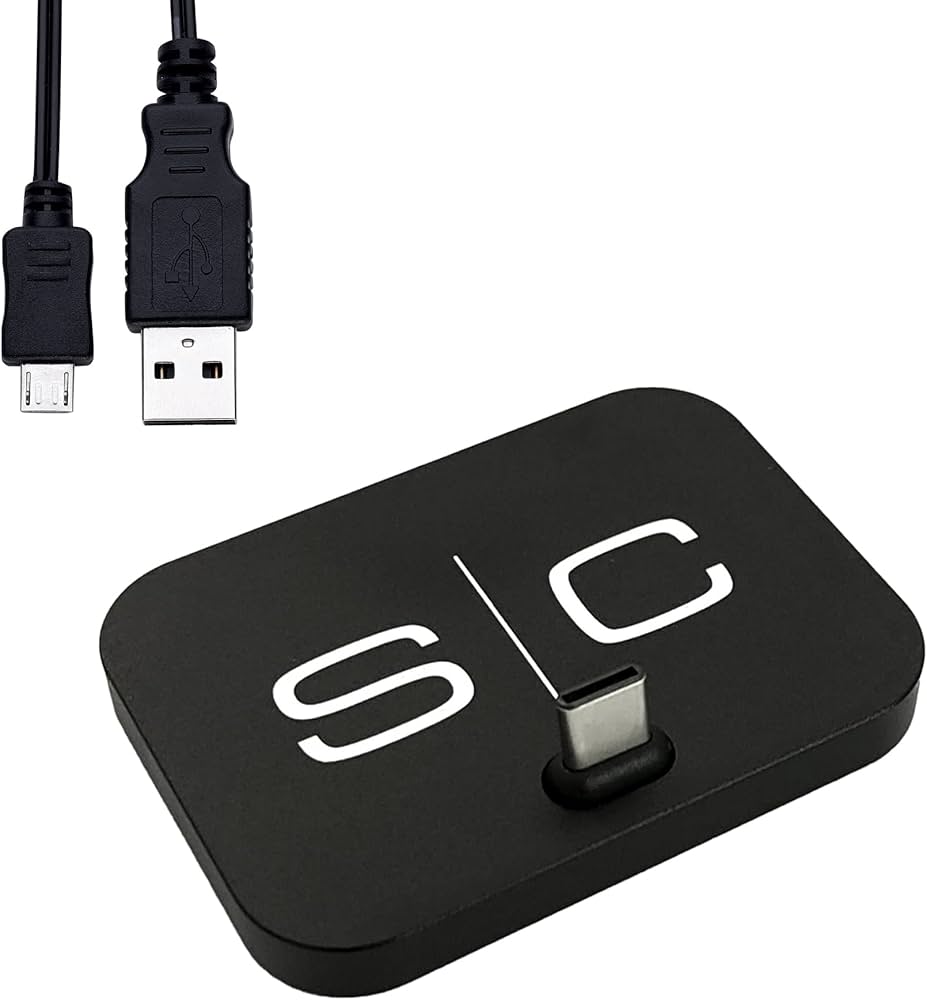 StyleCraft USB-C charging dock matte black barber tool charger
