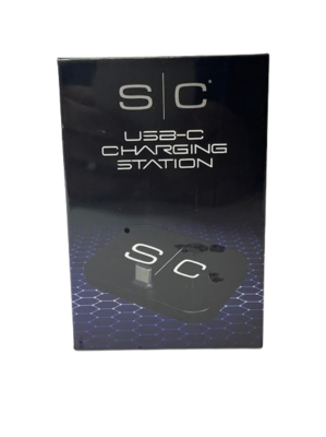 StyleCraft USB-C charging dock matte black barber tool charger
