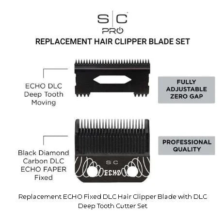 Stylecraft ECHO Black Blade + DLC Deep Tooth Cutter Set # SC545BL