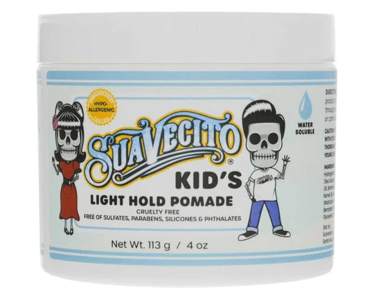 Suavecito Kids Pomade 4oz – Water-Soluble, Calming Chamomile