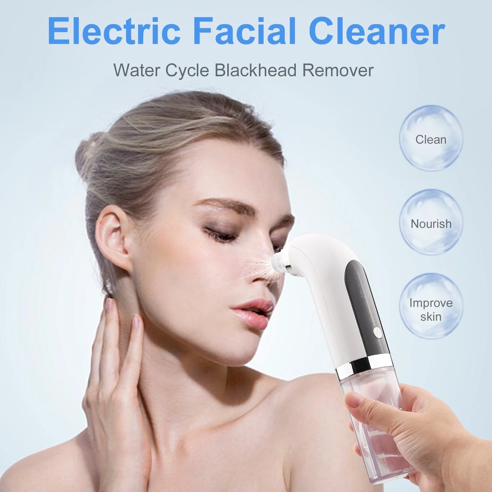 Super micro bubble electric blackhead remover deep pore cleaner