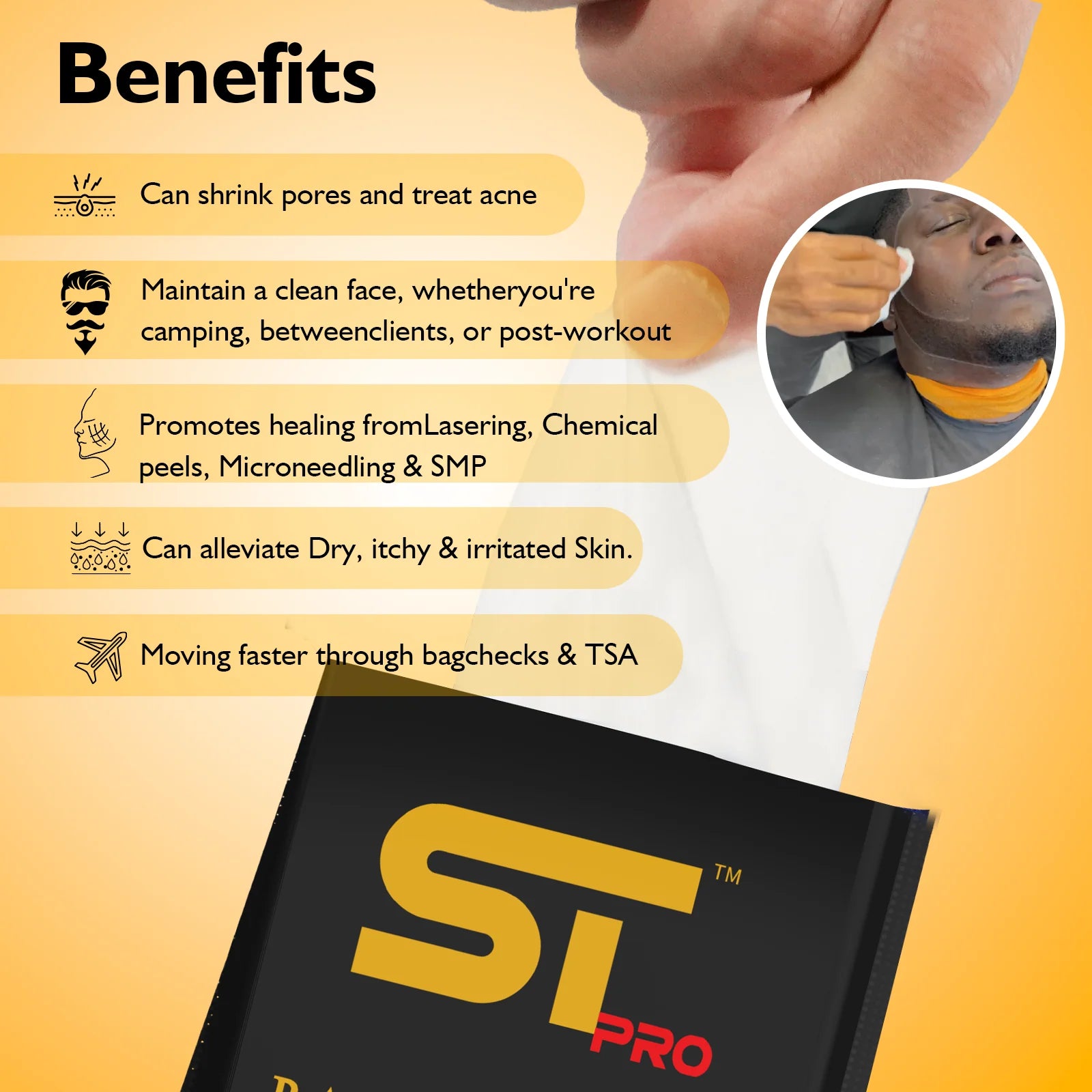 Supreme Trimmer Barber Wipes OG Aftershave Individually Wrapped Cleaning Wipes