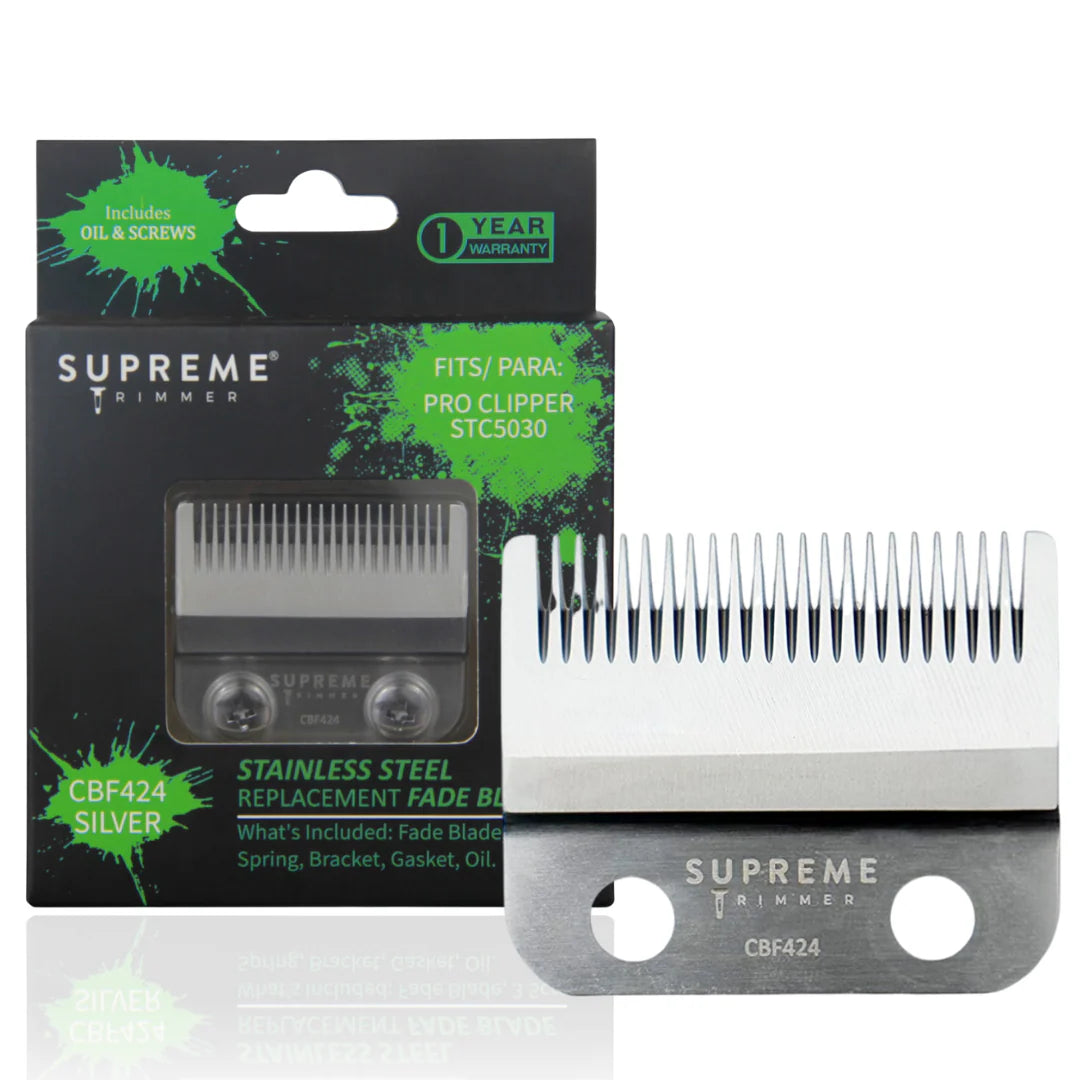 Supreme Trimmer CBF424 stainless steel fade blade for clippers