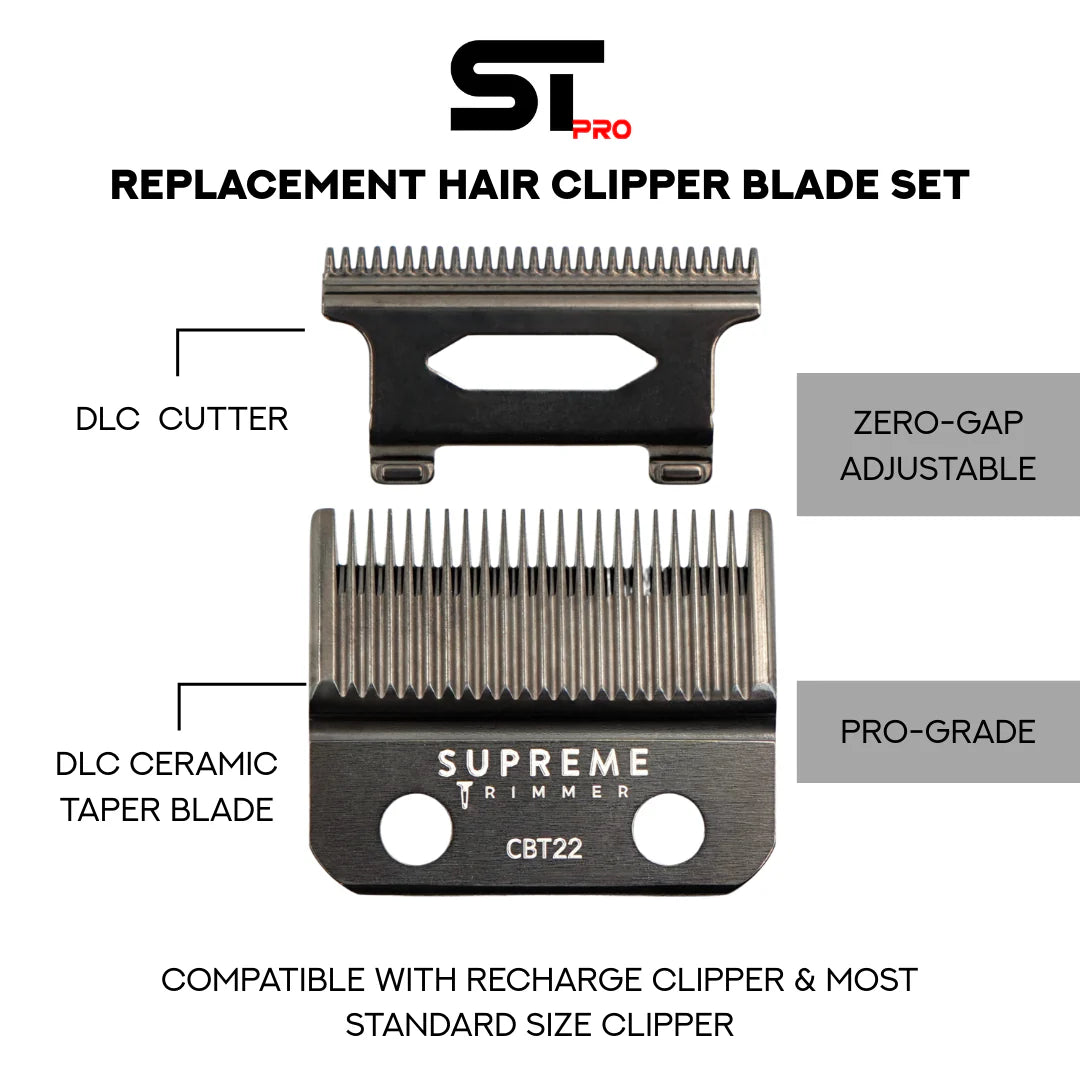 Supreme Trimmer CBT22 DLC taper blade for Recharge clipper