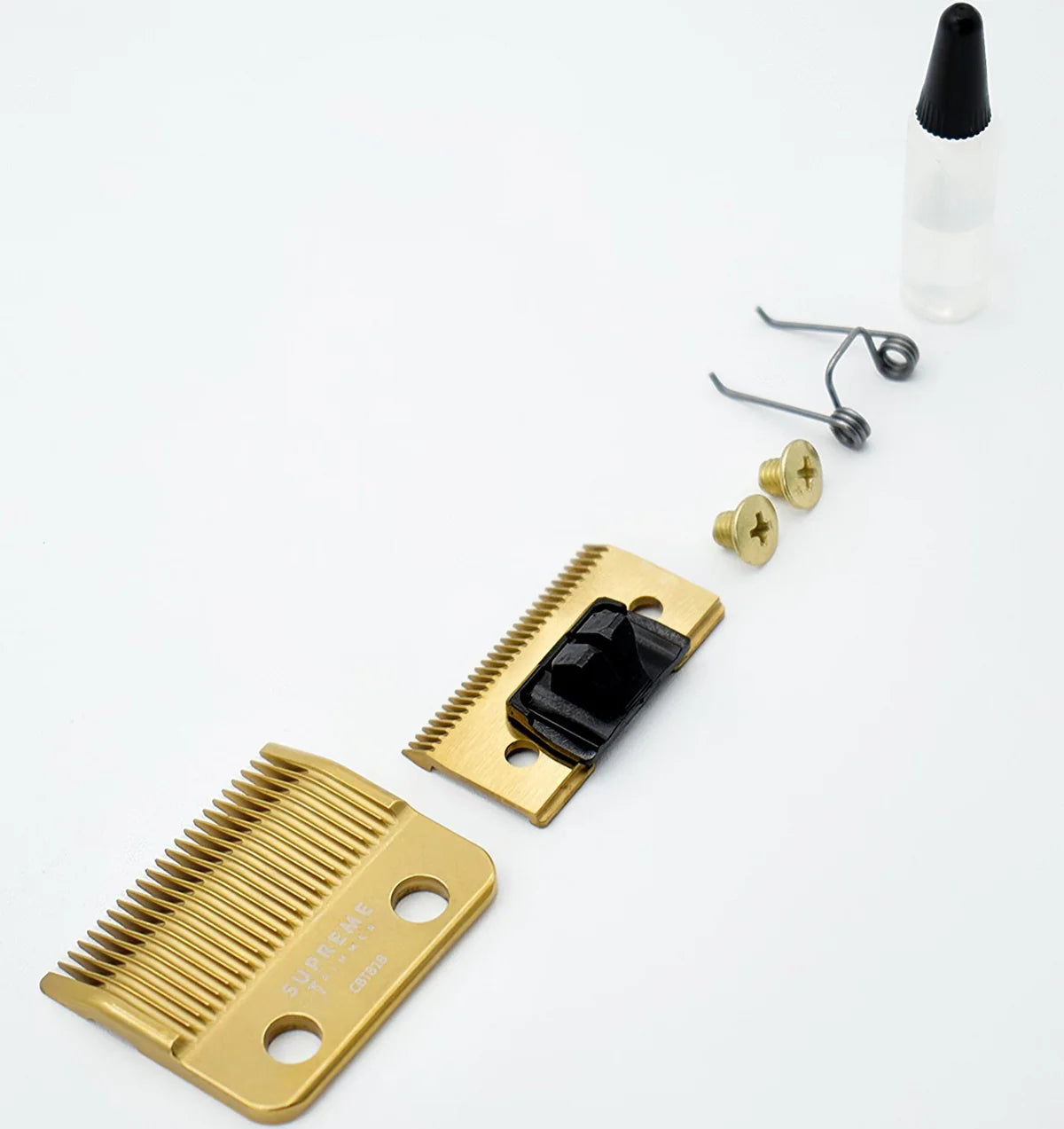 Supreme Trimmer CBT818 ceramic taper blade black gold silver clipper blade