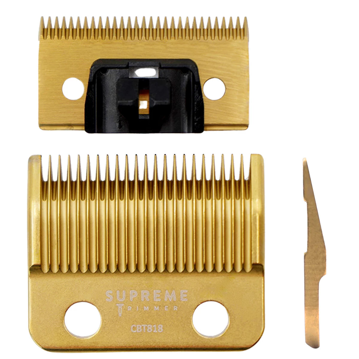 Supreme Trimmer CBT818 ceramic taper blade black gold silver clipper blade