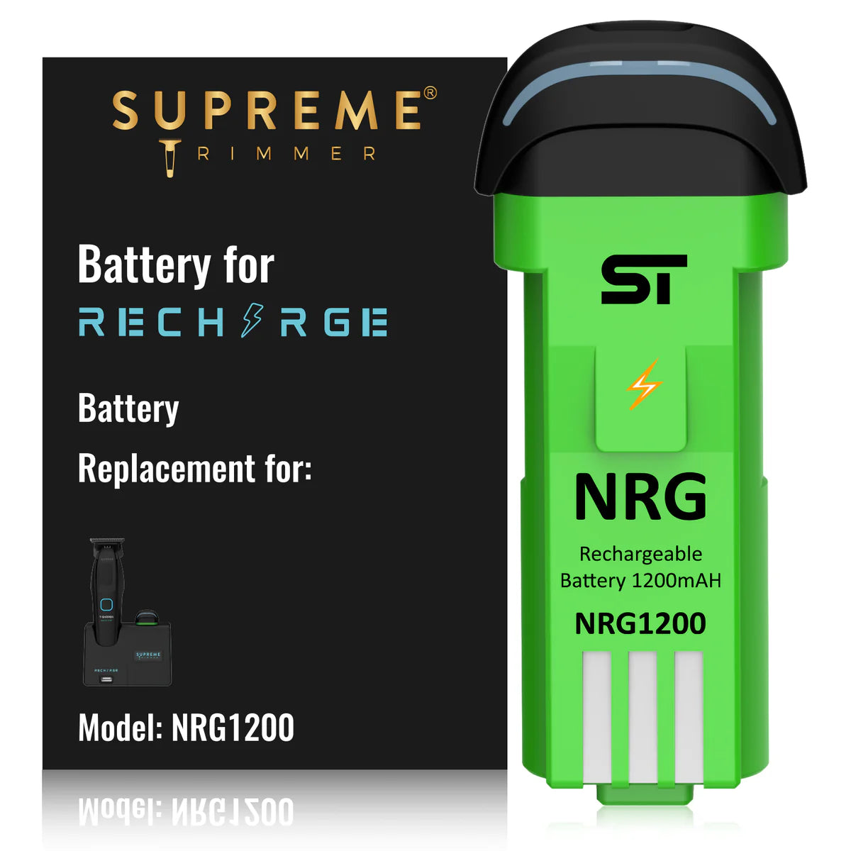 Supreme Trimmer NRG1200 external battery for Recharge ST777 trimmer