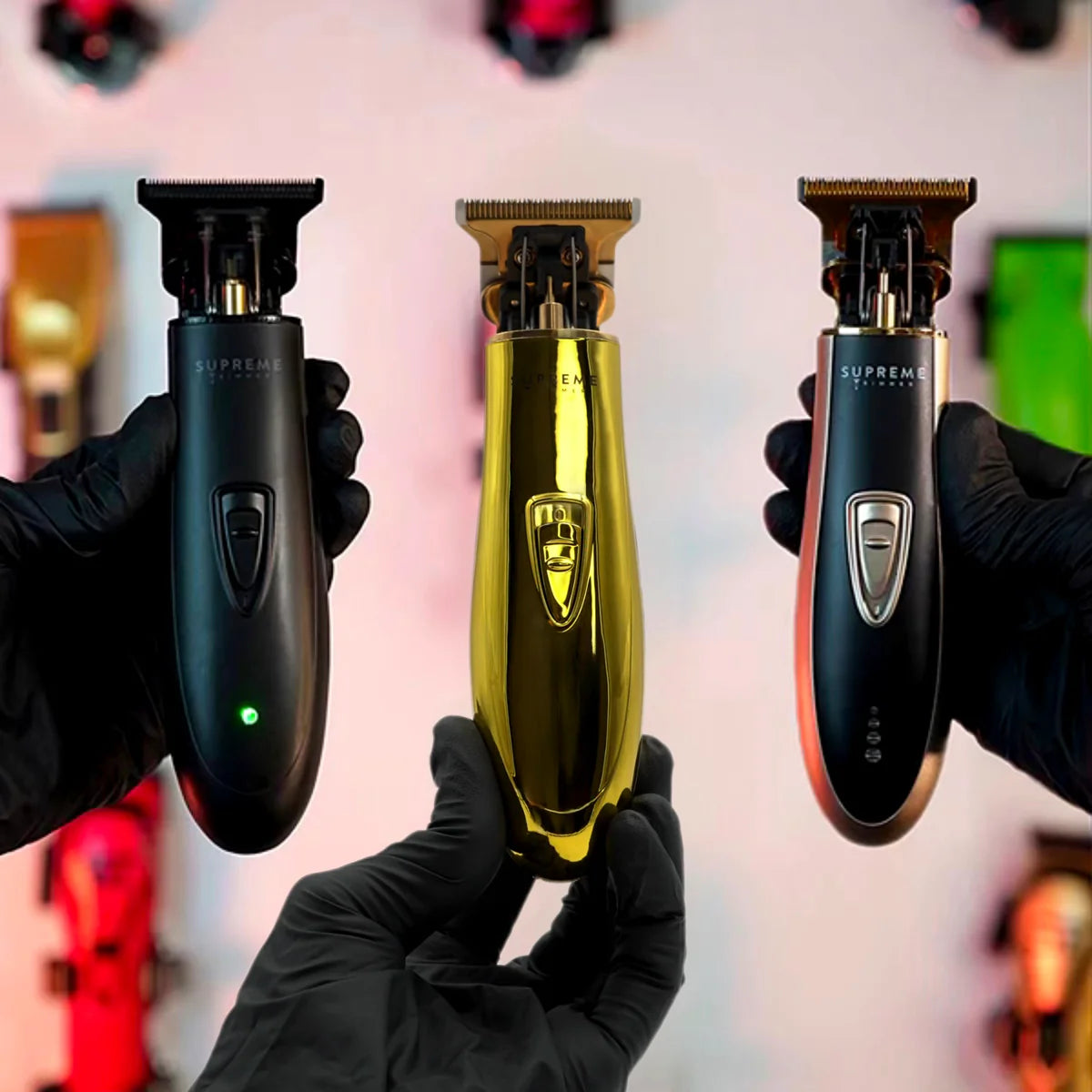 Supreme Trimmer T-Shaper DLC trimmer kit with guards and charging stand