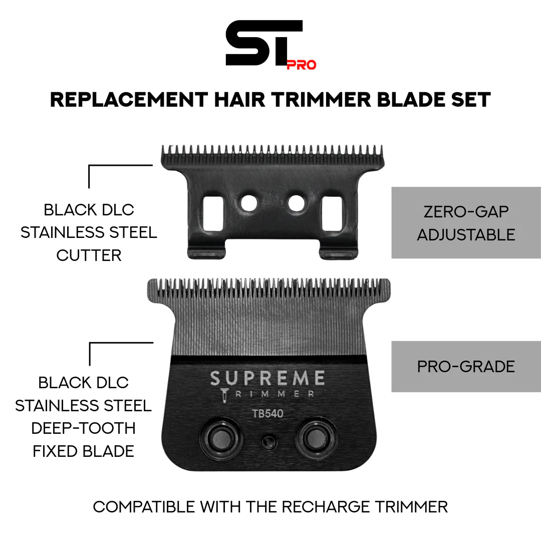 Supreme Trimmer TB540 deep tooth replacement blade for Recharge trimmer