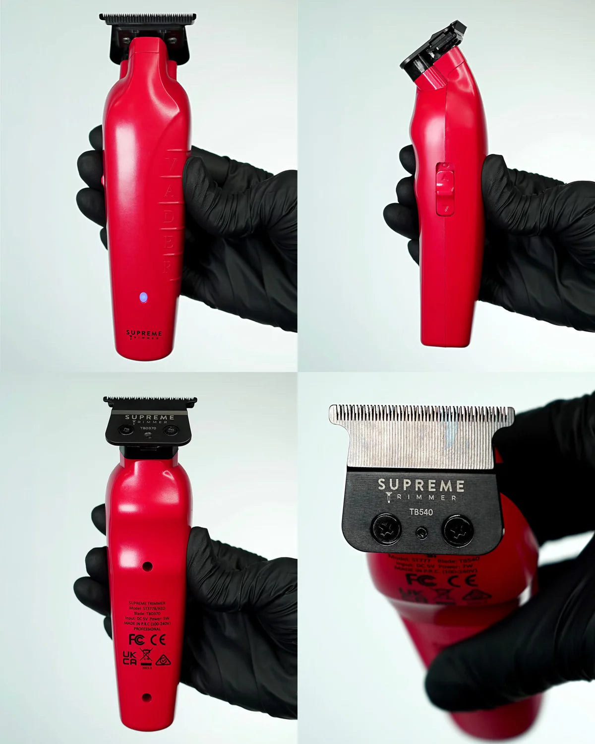 Supreme Trimmer Vader trimmer with DLC blade and charging stand