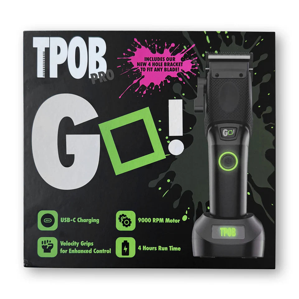 TPOB GO Clipper Blackout Edition Professional Cordless Fade Clipper