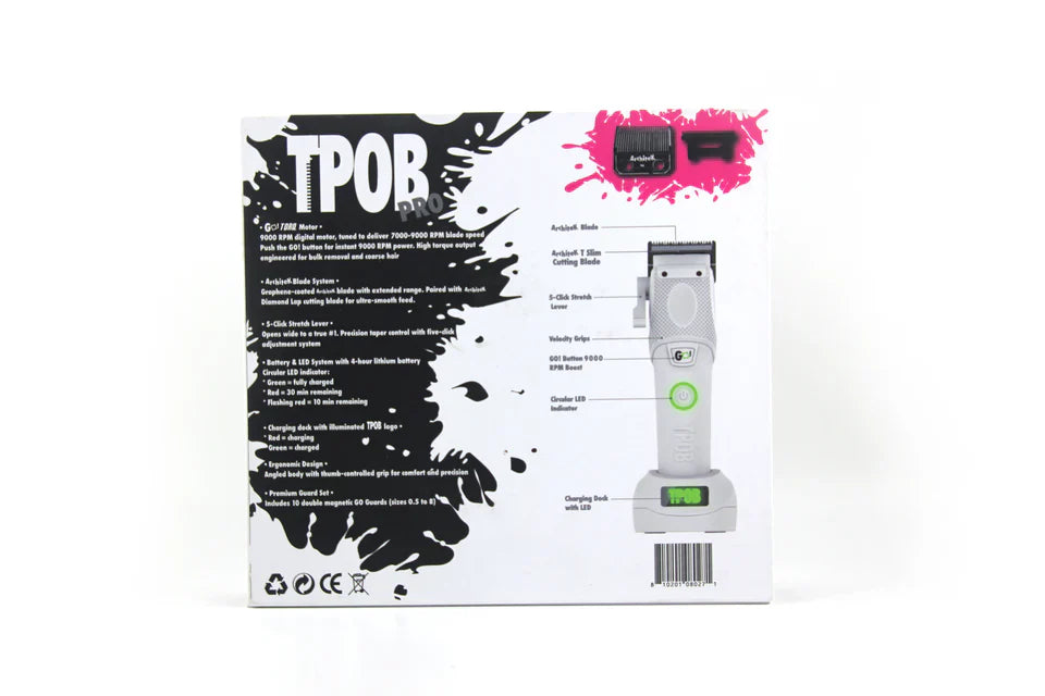 TPOB GO Clipper Whiteout Edition High Torque Cordless Clipper