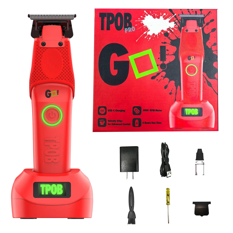 TPOB GO Trimmer Red Edition – 8,000 RPM Graphene Deep-Tooth Blade