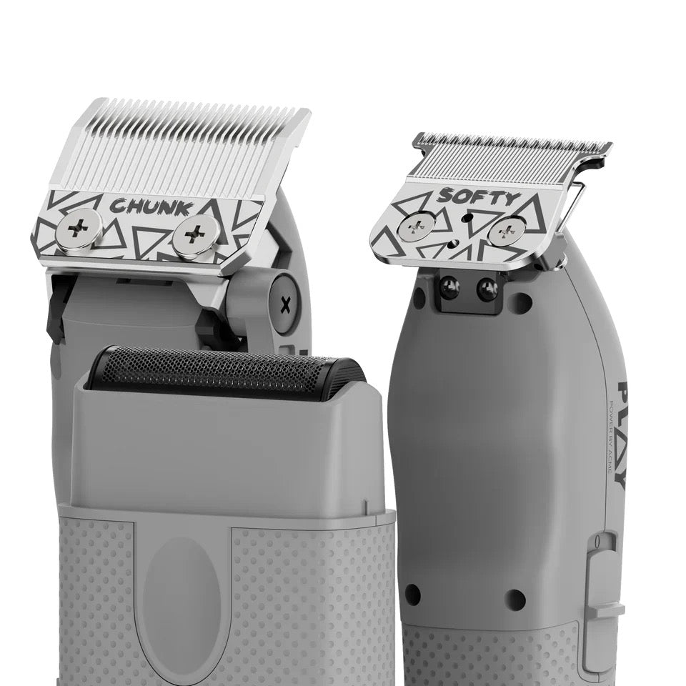 TPOB Play Mini Grey bundle clipper trimmer shaver kit with stand