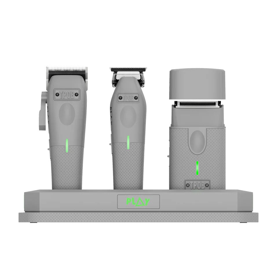 TPOB Play Mini Grey bundle clipper trimmer shaver kit with stand