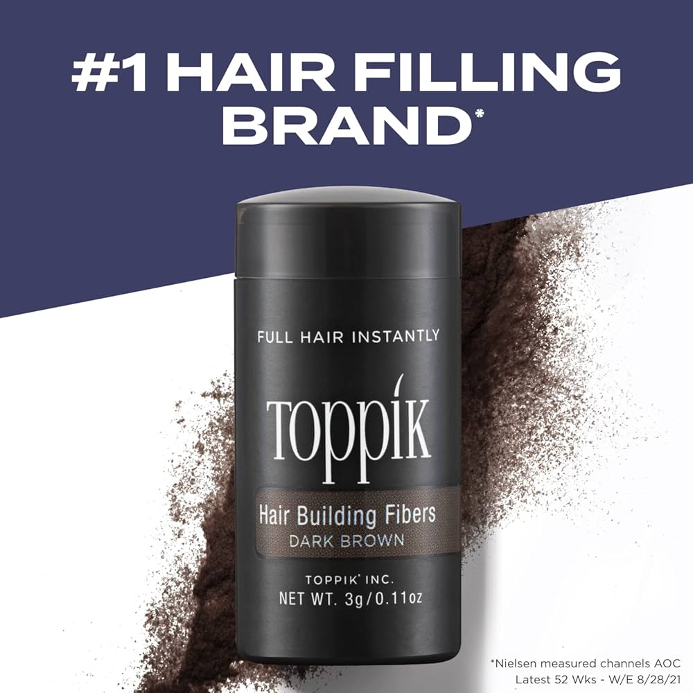 Toppik Hair Building Fibers 0.11oz – Instant Hair Thickening Fibers