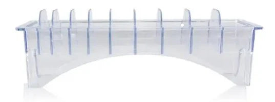 Transparent hair clipper guards storage box 10-slot organizer barber tool holder