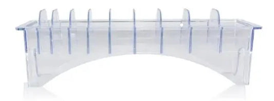 Transparent hair clipper guards storage box 10-slot organizer barber tool holder