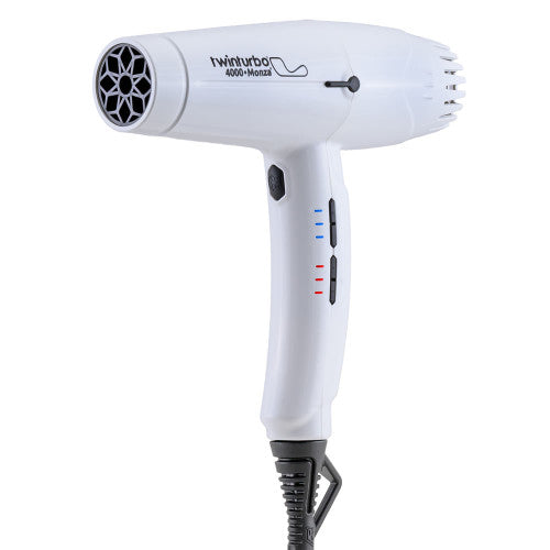 Twin Turbo 4000 Monza Hair Dryer White #350 Professional Digital Hair Dryer