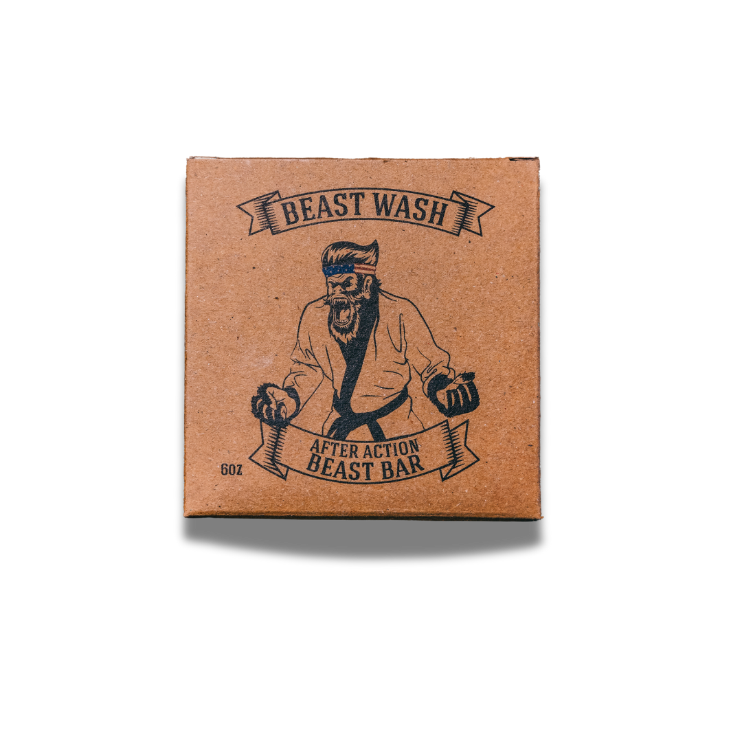 Johnny Slicks After Action Beast Bar – Peppermint & Tea Tree – ingredient and product benefits graphic