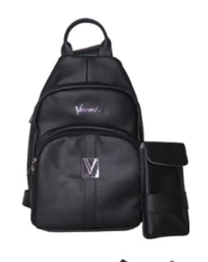 Vincent black leather barber shoulder bag tool storage