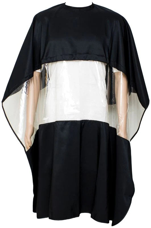 Vincent cutting cape with clear window black VT2451