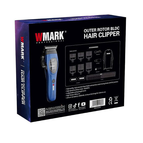WMARK NG-V3 Outer Rotor BLDC Clipper – 8500 RPM Blue