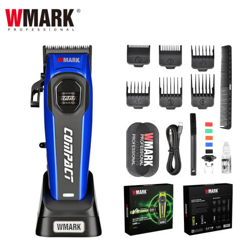 WMARK NG-V4 Compact BLDC Motor Clipper Blue with DLC Taper Blade