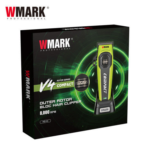 WMARK NG-V4 Compact BLDC Motor Clipper Green with DLC Taper Blade