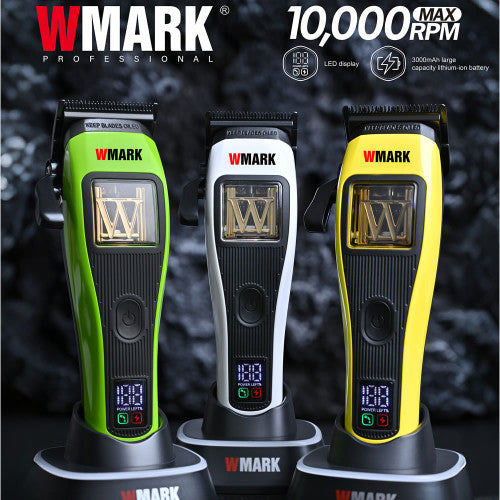 WMARK NG-X1 PLUS Vector Motor Clipper with DLC Fade Blade and Charging Base