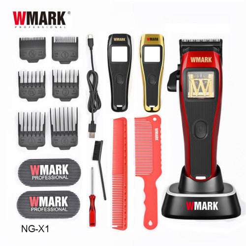 WMARK NG-X1 Vector Motor Clipper with DLC Fade Blade and Charging Base