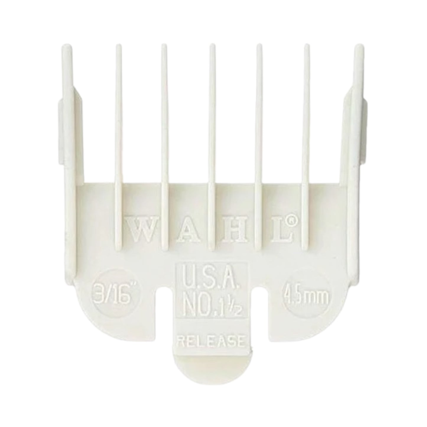 WAHL COLOR-CODED CLIPPER GUIDE ATTACHMENT COMB WHITE #1.5 - 3/16" (4.5MM) #3139-101