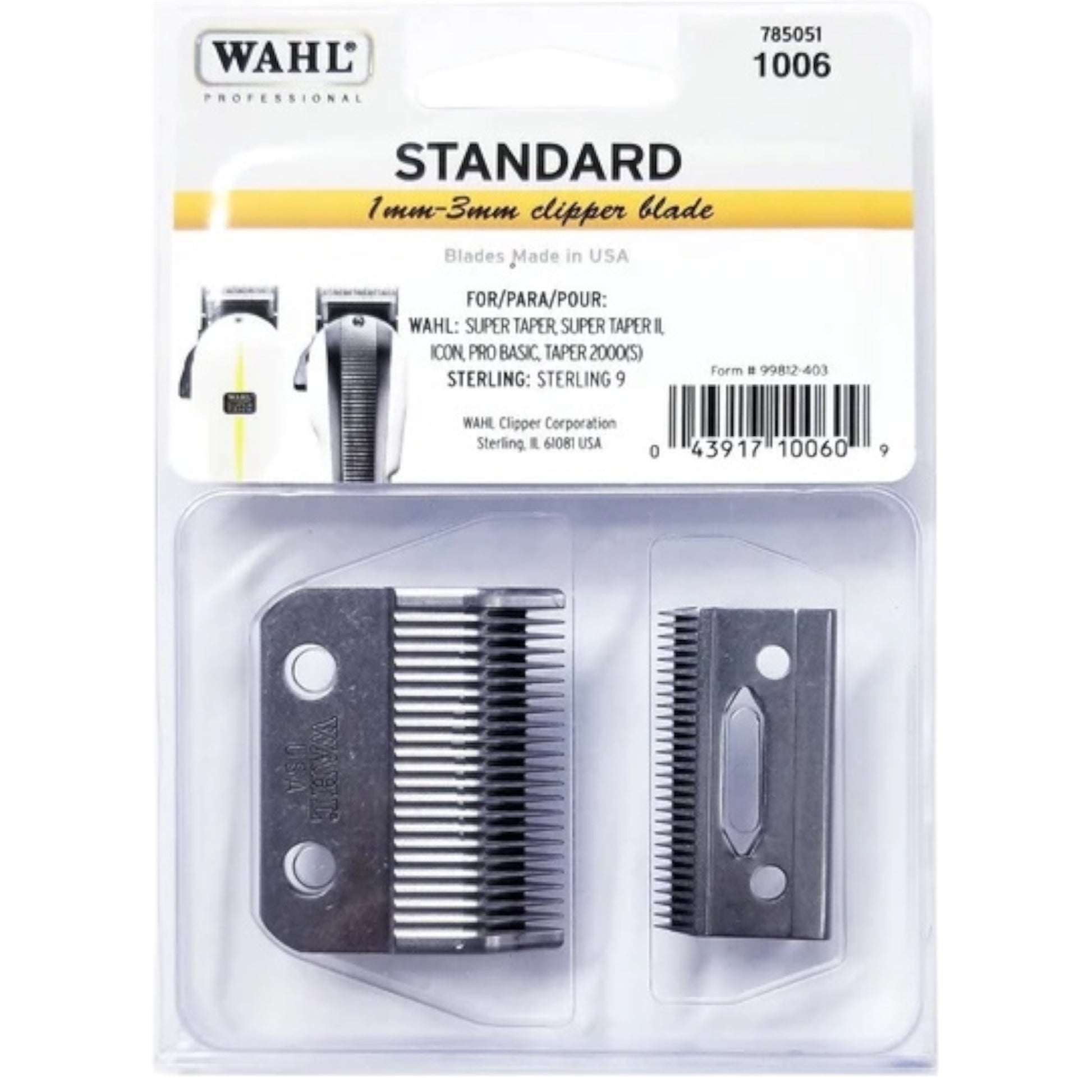 Wahl 1006 standard 2-hole adjustable clipper blade